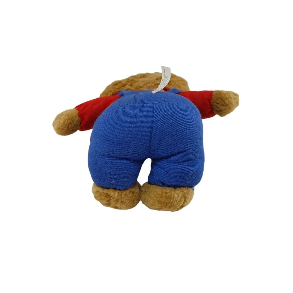 Vintage Berenstain Bears Brother Bear Plush Red Shirt Blue Overalls Stuffed Toy